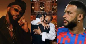Davido thanks footballer Memphis Depay for gifting him a Rolex after turning up to celebrate his 30th birthday