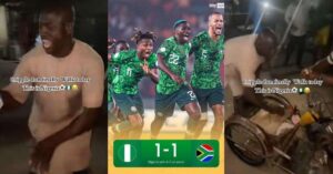 Miraculous moment alleged ‘Cripple’ walks as Nigeria defeats South Africa, clinches AFCON finals spot