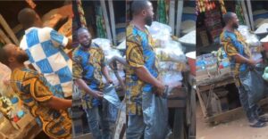 Nigerian man breaks down into tears in market after he was unable to buy food items with his little money