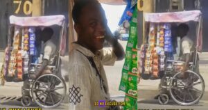 Physically challenged man selling goods from wheelchair stirs emotional reactions