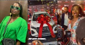 “Rich getting richer” – Outrage as Funke Akindele receives brand new car gift
