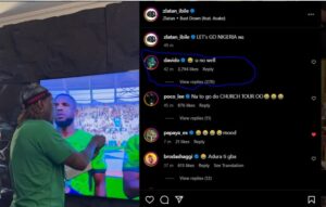 “U no well” – Davido reacts as Zlatan Ibile anoints Super Eagles players during AFCON match against South Africa