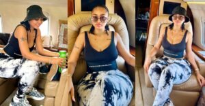 “Rest, you have no business with economy” – Netizens drag Regina Daniels for complaining about hardship while boarding private jet