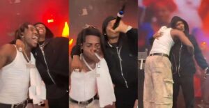“The real bird” – Wizkid surprises Shallipopi on stage at his London concert