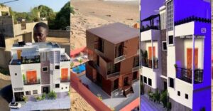 “This is massive” – Talented young boy uses cardboard to build luxurious hotel and mansion, stuns many 