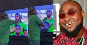 “U no well” – Davido reacts as Zlatan Ibile anoints Super Eagles players during AFCON match against South Africa