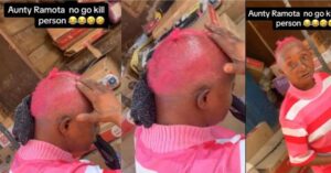 “Val is in trouble” – Aunty Ramota raises the bar as she dyes her hair pink ahead of Valentine’s Day 