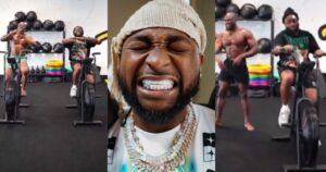 "Waste of time, David will go back home to meet Chioma’s food" - Davido’s gym workout video sparks social media buzz