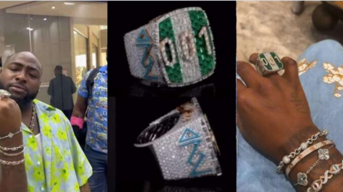 Davido splashes $20K on customized diamond ring