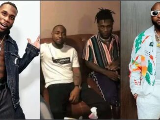 “He is a pu$$y” – Burna Boy shades Davido after a fan reminded him of how Davido supported him till he became someone in life