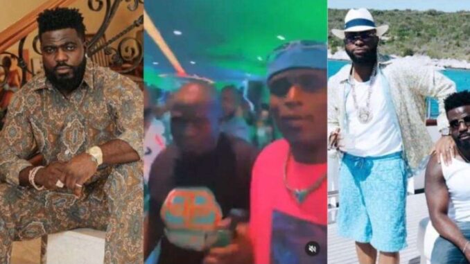 "Lati come give me blow" - Reactions as Davido’s aide Lati compensated the guy he punched with N200,000