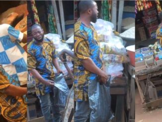 Nigerian man breaks down into tears in market after he was unable to buy food items with his little money