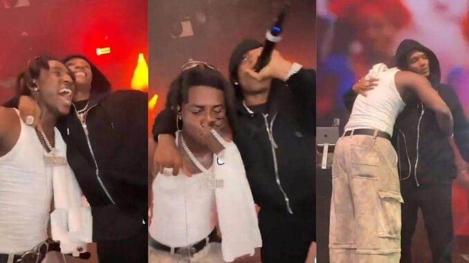 “The real bird” – Wizkid surprises Shallipopi on stage at his London concert