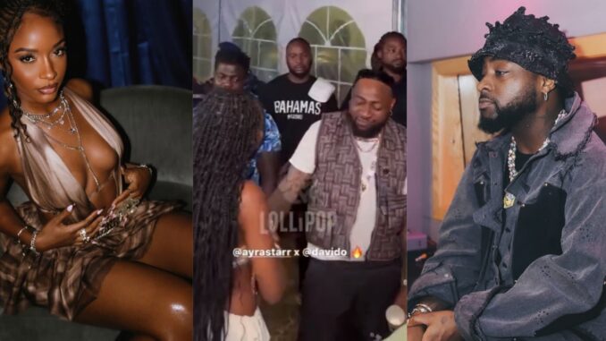 “This girl no get respect” – Mixed reactions as Davido and Ayra Starr link up at a recent event